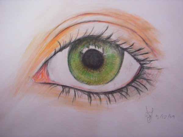 600x450 Random Sketch Of Green Eyes By Oxcrushhed