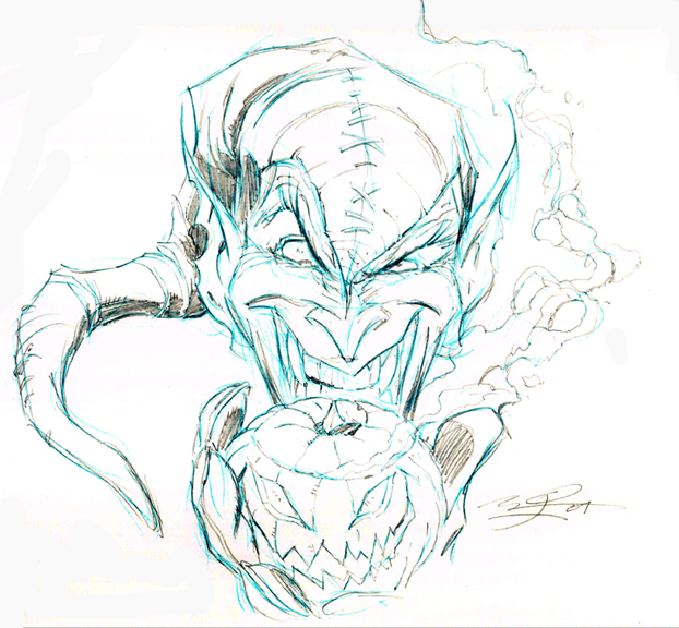 622x576 Green Goblin Sketch By Millsy1c