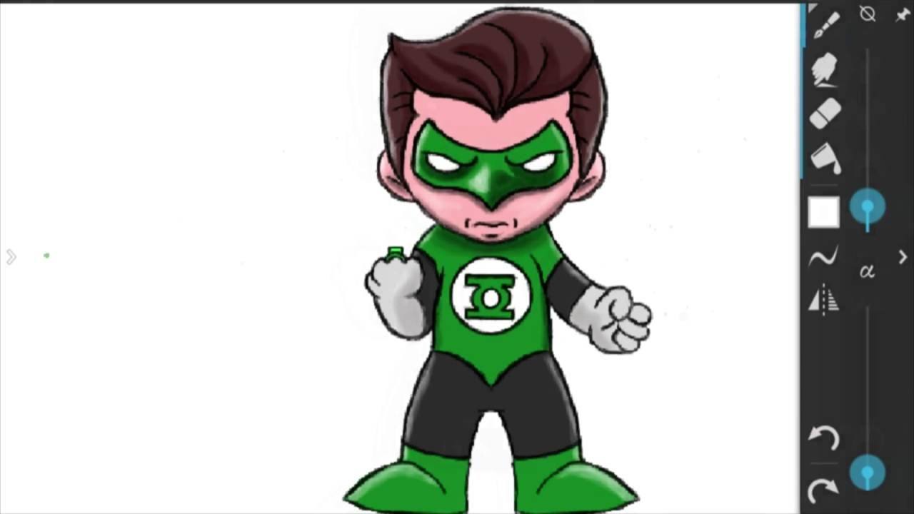 1280x720 Speed Drawing Chibi Green Lantern