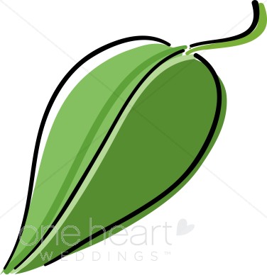 376x388 Green Leaf Clipart Country Wedding Clipart