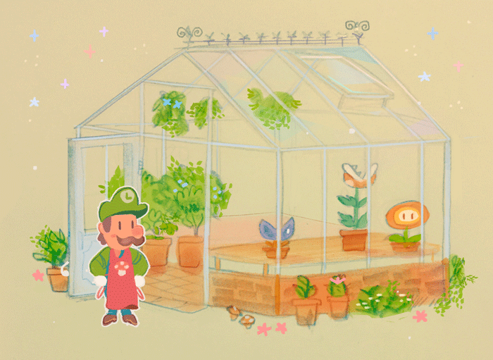 700x511 Drawing A Day Luigi's Greenhouse