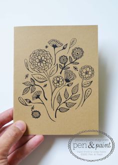 236x330 Flower Drawing Card