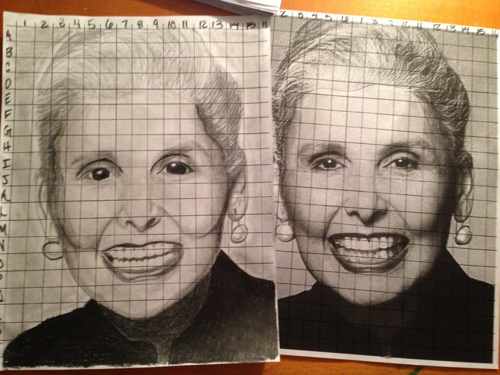 1024x768 Lena Horne Grid Drawing By Thatcartoonistguy