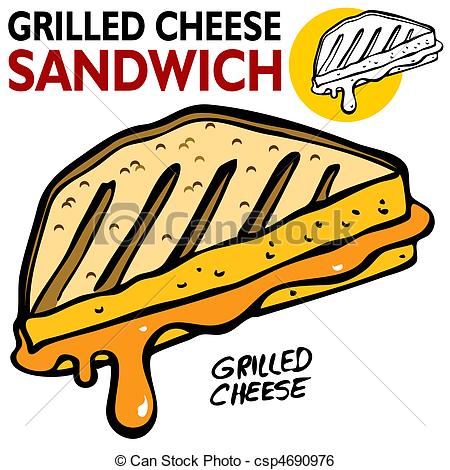 450x470 An Image Of A Grilled Cheese Sandwich. Clip Art Vector