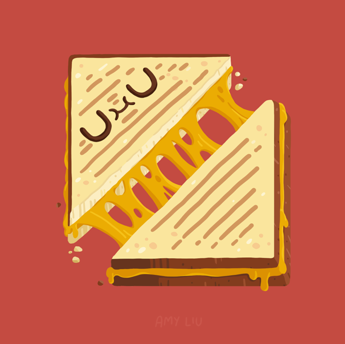700x698 Grilled Cheese Sammy Illustration Grilled Cheeses
