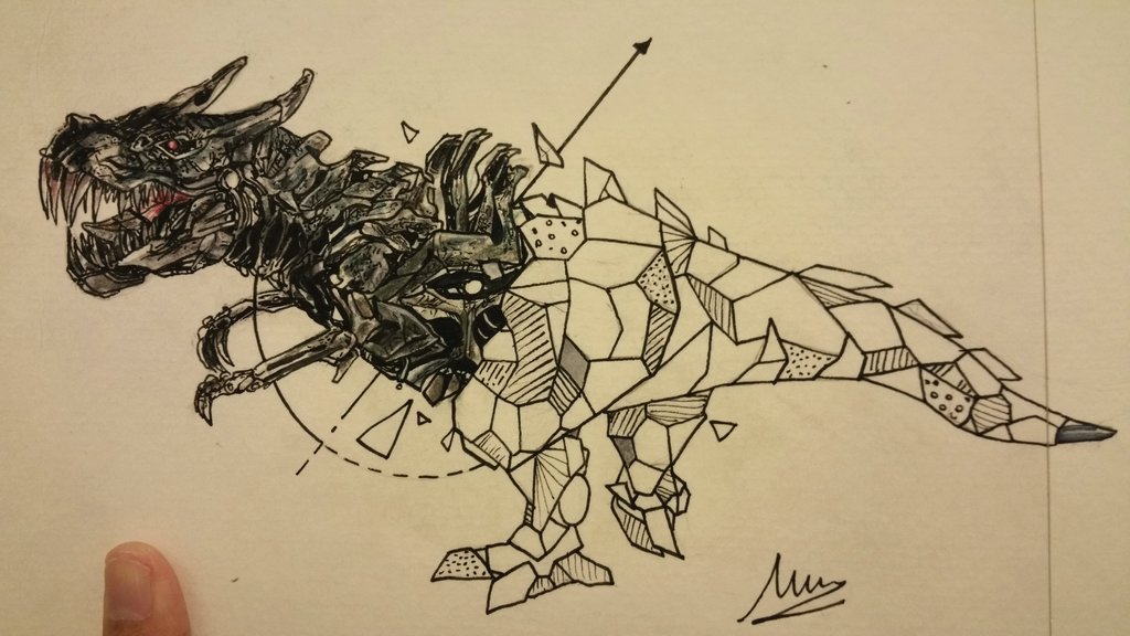 1024x576 Grimlock Geometric Drawing By Primecullen