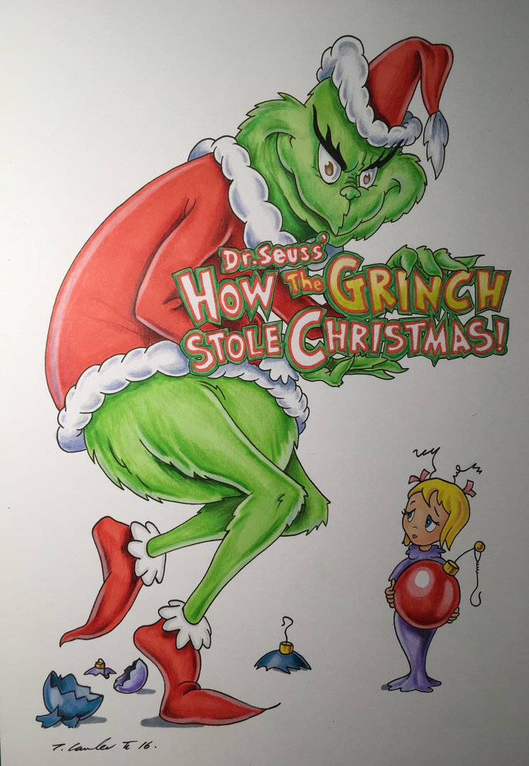 743x1076 How The Grinch Stole Ghristmas Drawing By Billyboyuk