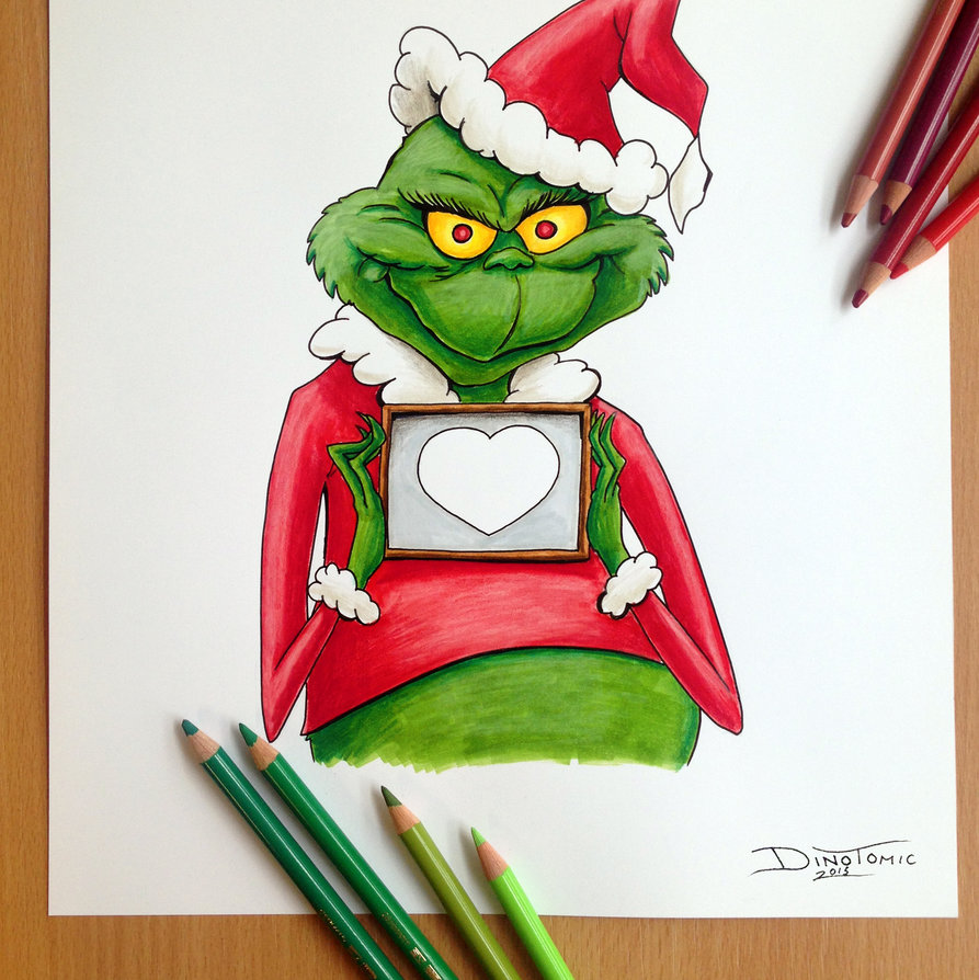 893x894 The Grinch Illusion Drawing By Atomiccircus