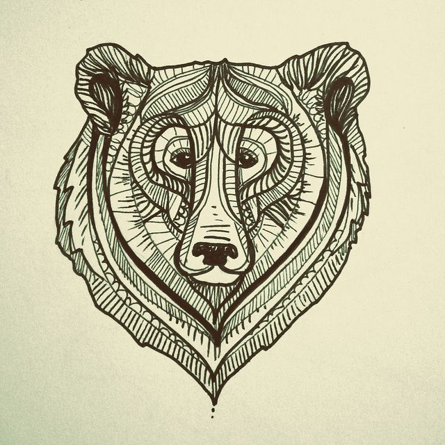 640x640 Draw Bear Face