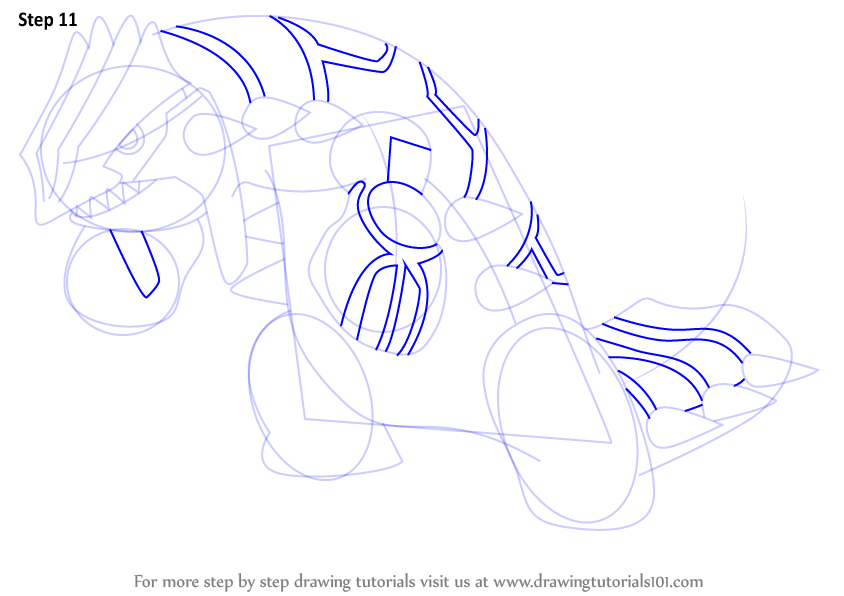 844x596 Learn How To Draw Groudon From Pokemon (Pokemon) Step By Step