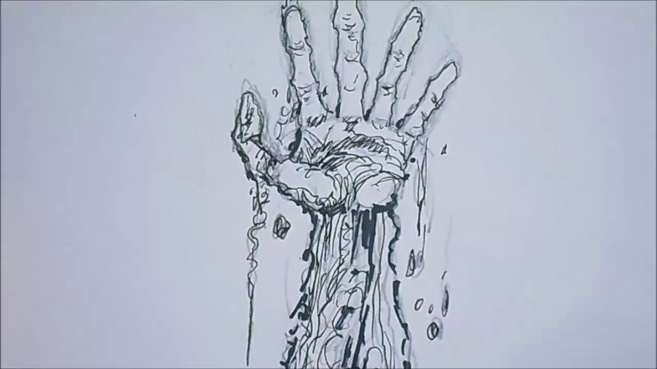 1280x720 How To Draw A Zombie Hand Coming Out Of The Ground
