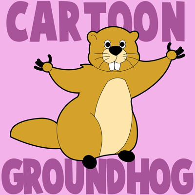 400x400 How To Draw Cartoon Groundhogs And Woodchucks Drawing Tutorial