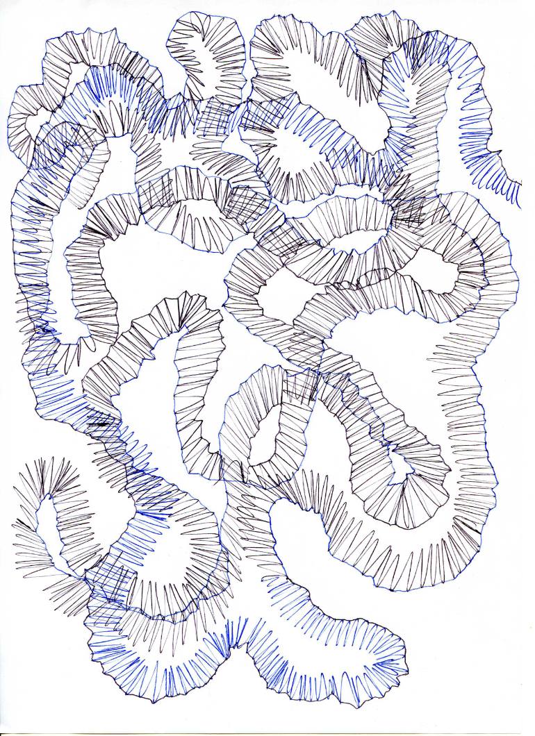 770x1060 Saatchi Art Tracks, Growing, Intestines Drawing By Uwe Stoneman