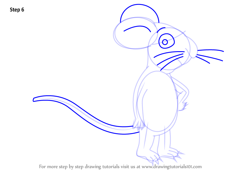 844x598 Learn How To Draw Mouse From The Gruffalo (The Gruffalo) Step By