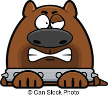 217x194 Cartoon Guard Dog Vector Clip Art