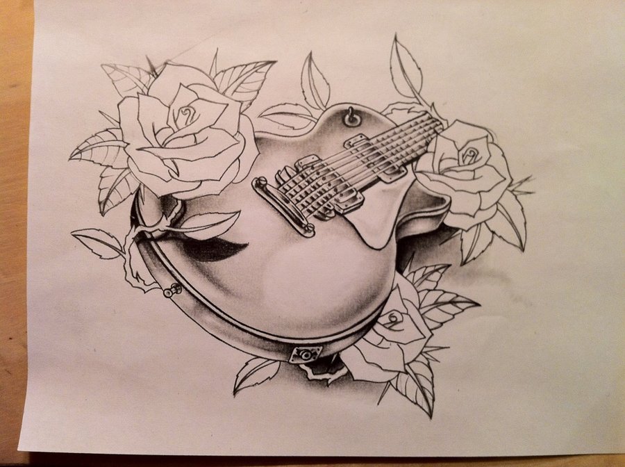 Guitar Art Drawing at GetDrawings | Free download