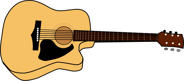 600x267 Unusual Acoustic Guitar Clip Art Free Vector In Open Office