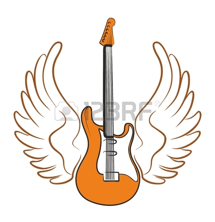 436x450 Guitar Logo. Royalty Free Cliparts, Vectors, And Stock
