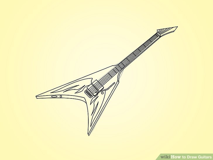 728x546 4 Ways To Draw Guitars