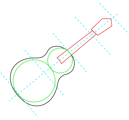 540x500 Acoustic Guitar Drawing