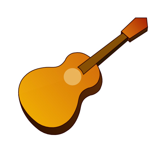 540x500 Acoustic Guitar Drawing