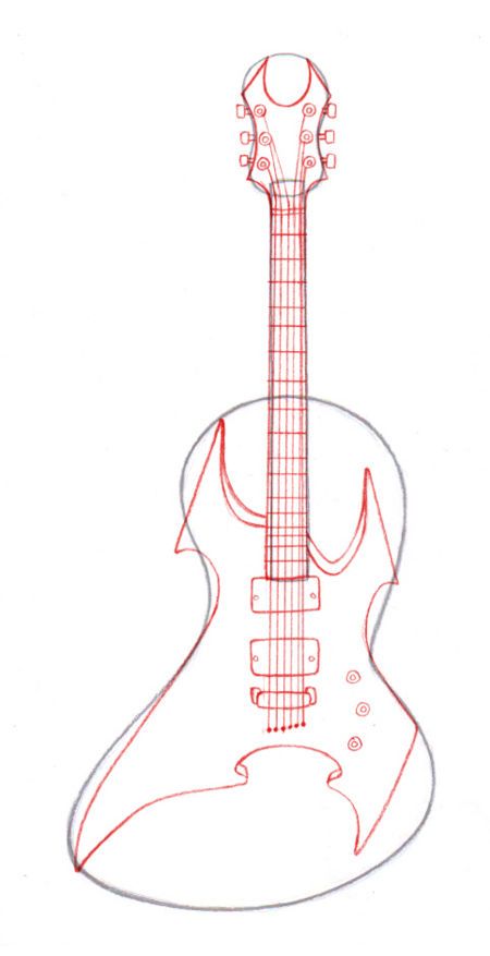 450x877 Draw Guitars Guitar Drawing, Guitars And Painting Inspiration
