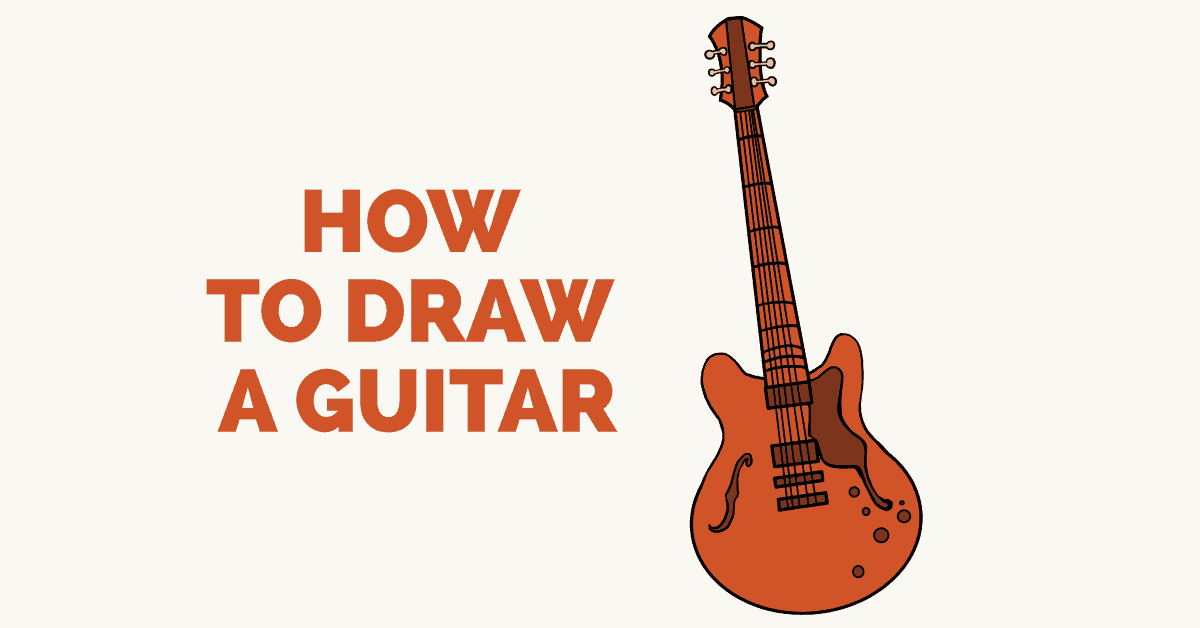 1200x628 How To Draw A Guitar Really Easy Drawing Tutorial