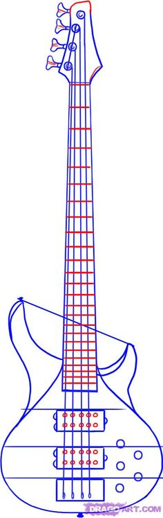 236x747 How To Draw An Electric Guitar Art Techniques