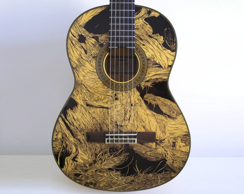 818x650 Drawings On Guitars By Patrick Fisher