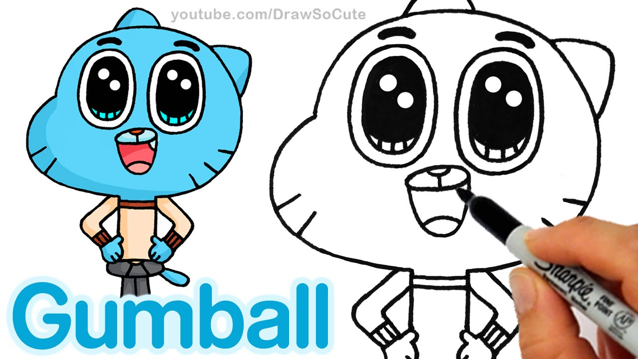1280x720 Amazing World Of Gumball Drawings How To Draw Gumball Watterson