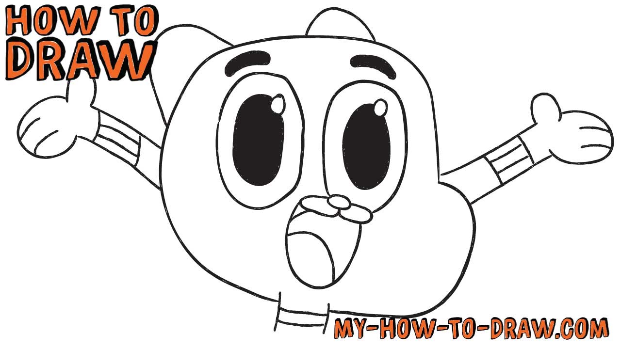 1280x720 How To Draw Gumball Watterson Easy Step By Step Drawing Tutorial