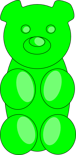 294x598 Green Gummy Bear Clip Art