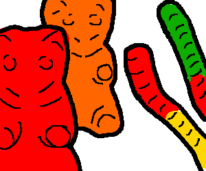300x250 Gummy Bears Vs Gummy Worms
