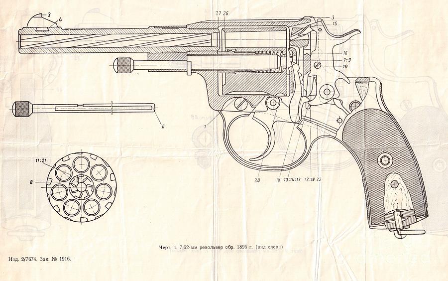 900x564 Gun Drawing By Oleg Konin