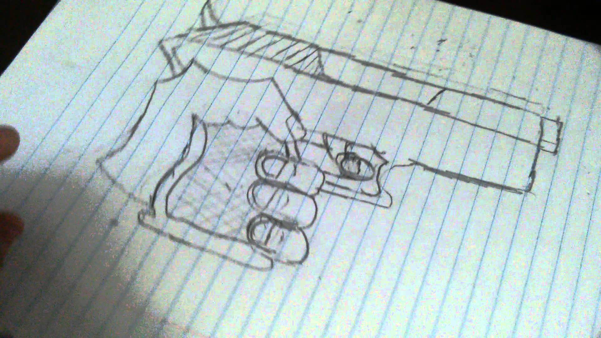 1920x1080 How To Draw Hand Holding Gun Part 2 And Thumbs Up.