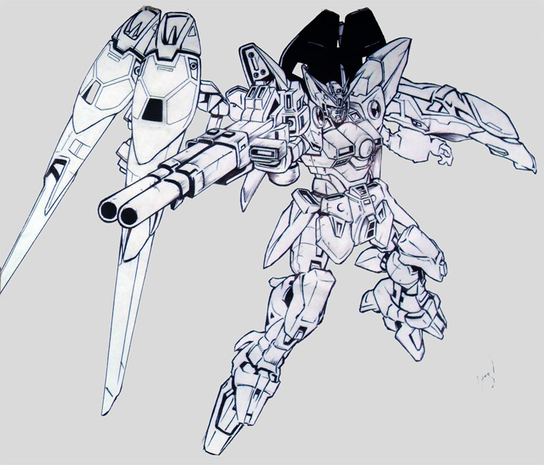 768x656 Wing Gundam Zero By Huue
