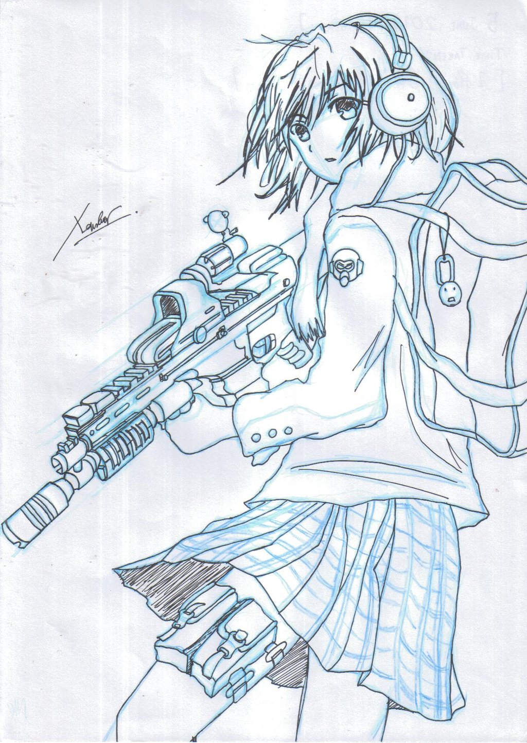 1024x1444 Girls And Guns By Xandier59