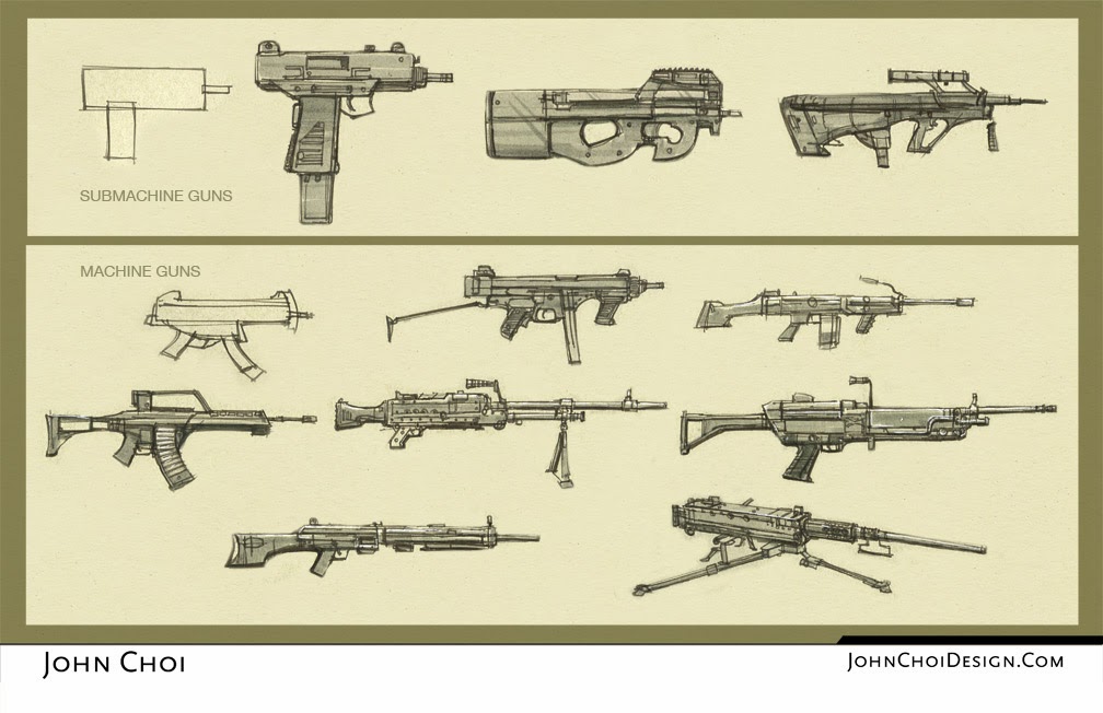 1008x652 Machine Gun Form Variations John Choi Sketchworks