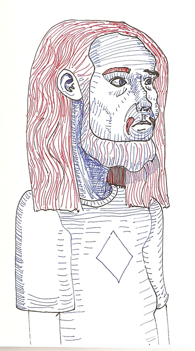 389x700 Guru Drawing By Mike Boast