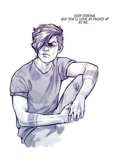 236x332 Drawing Of A Boy With Curly Hair. (This Is Not My Drawing. I Just