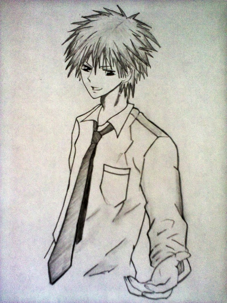 768x1024 Drawings Of Anime Guys Anime Hot Guy Pencil Drawing Anime Guys