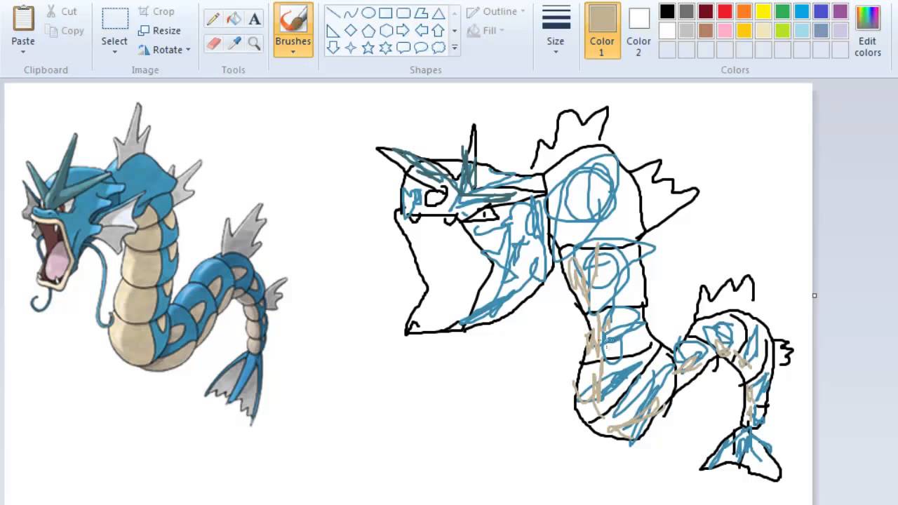 1280x720 How To Draw Pokemon Like A Pro With Paint 130 Gyarados
