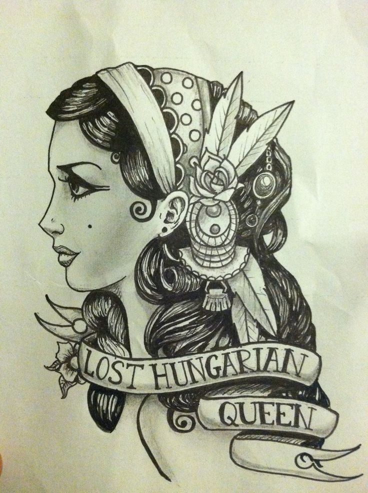 736x985 Gypsy Girl Tattoo Drawing Art Drawings People 2012 2015