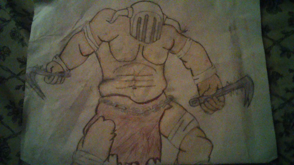 1024x576 Old Drawing Of Hades (God Of War 3) By Russell Stuff