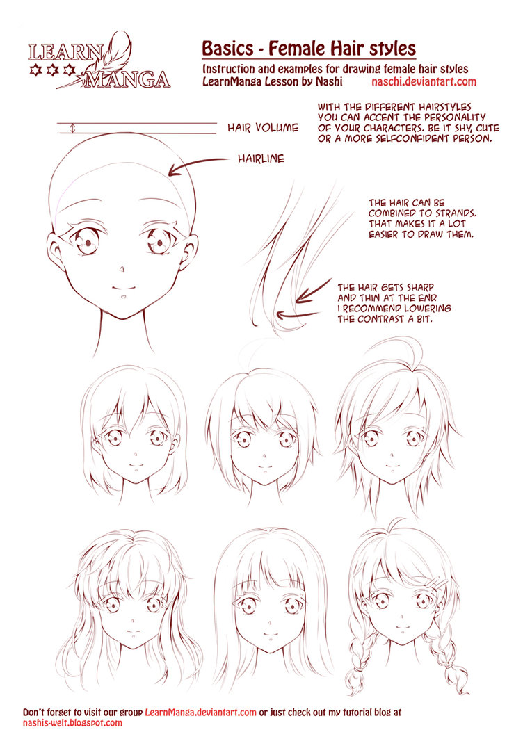 752x1063 Learn Manga Female Hair Styles By Naschi
