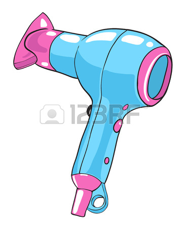 371x450 Cartoon Image Of Hair Dryer. An Artistic Freehand Picture. Royalty