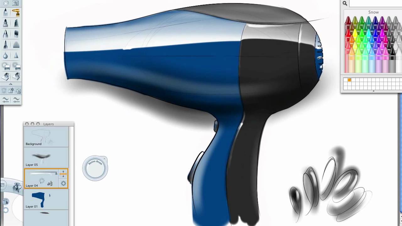 1280x720 How To Sketch A Hair Dryer In Sketchbook Pro
