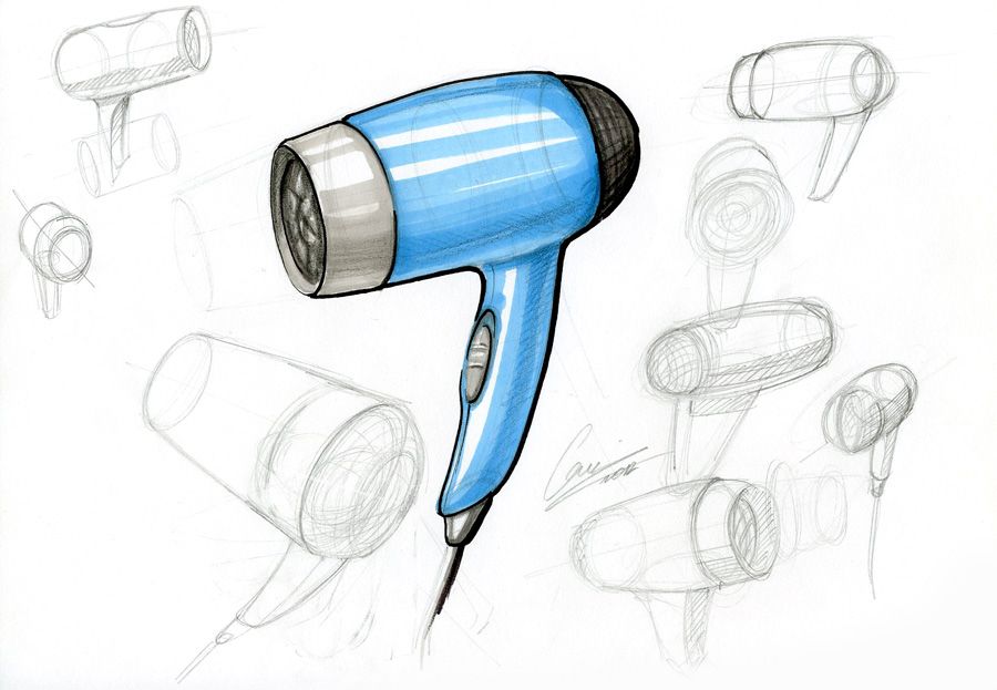 900x623 Sketch, Drawing, Hairdryer Ixd Studiocontrol Redesign