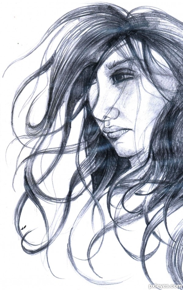 600x952 How To Draw Realistic Hair With A Pencil