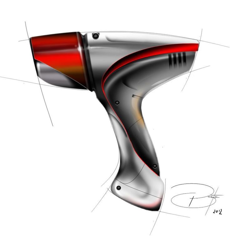 736x754 Hair Dryer Drawing Training On Tablet. If You'Re A User